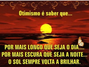 mensagem com otimismo o sol