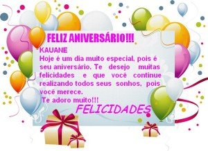 mensagem de aniversario com nome kauane