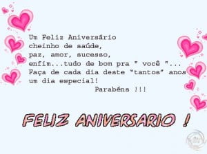 feliz aniverário para amor
