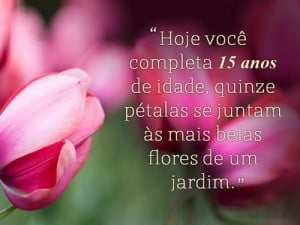 parabéns pelos seus 15 aninhos