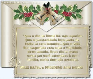 feliz natal e próspero ano novo