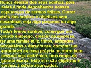 mensagem motivaçao nunca desista dos sonhos