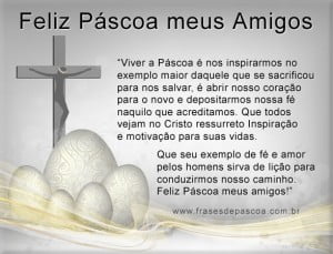 mensagem feliz Páscoa enviar aos amigos amados