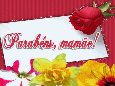 feliz dia das mamães imagem gif com flores