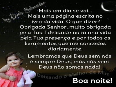 mensagens boa noite com fotos bebes