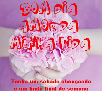 bom dia amor da minha vida - feliz sábado