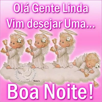 mensagem boa noite com anjinhos para celular