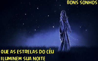 mensagens boa noite com estrelas brilhantes