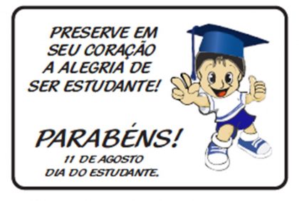 feliz dia do estudante