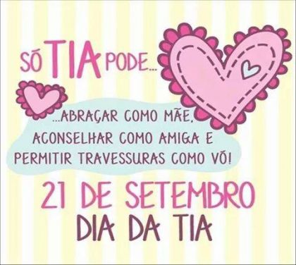 homenagem dia da tia 21 de setembro