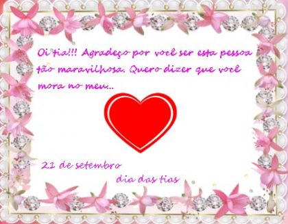homenagem especial para dia das tias