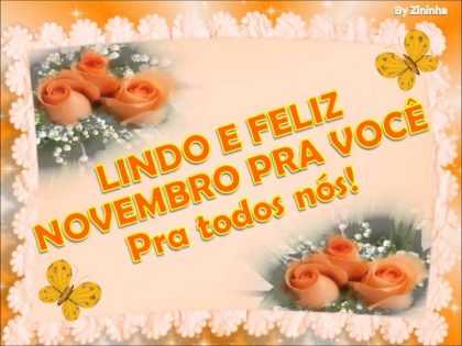 mensagem linda feliz novembro