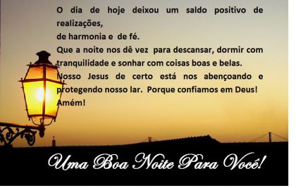 uma boa noite para voce