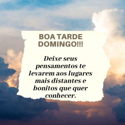 boa tarde bom domingo