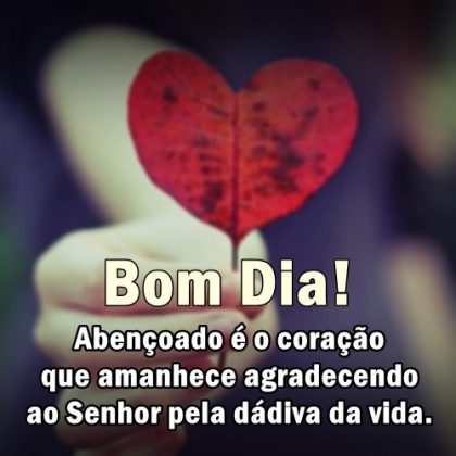 bom dia com coração cheio de carinho