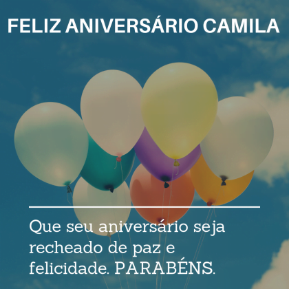 feliz aniversario camila 