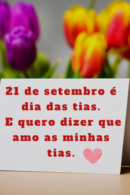 feliz dia das tias