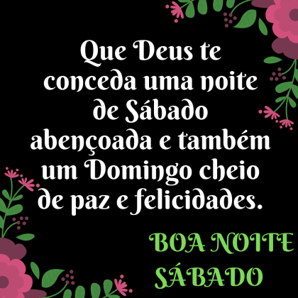 boa noite de sabado