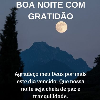 boa noite com gratidão