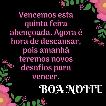 boa noite quinta feira