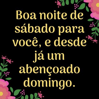 imagens de boa noite de sabado