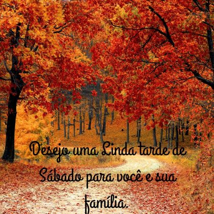 linda tarde de sabado para voce