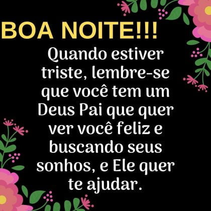 msg de boa noite com Deus