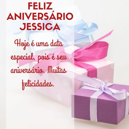 parabens jessica - feliz aniversario jessica
