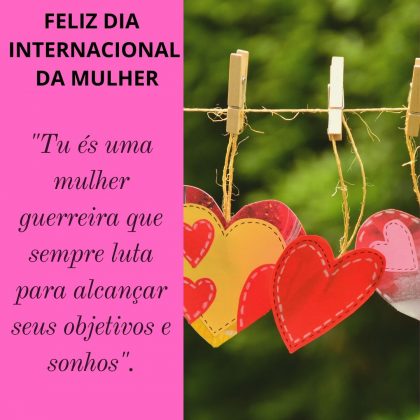 dia internacional da mulher com carinho