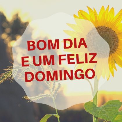 feliz domingo e bom dia