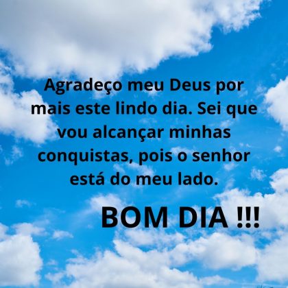 mensagem de otimismo e fé bom dia